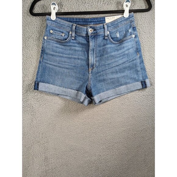 rag & bone Pants - Rag & Bone Shorts Womens 29 Nina High Rise Denim Jean Cutoff Stretch Blue
